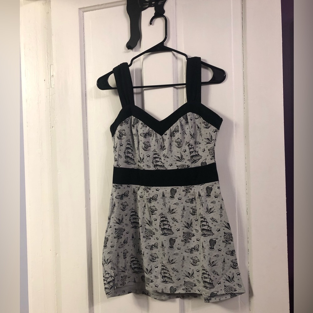 Older Sourpuss Sailor Tattoo Print Dress or Top